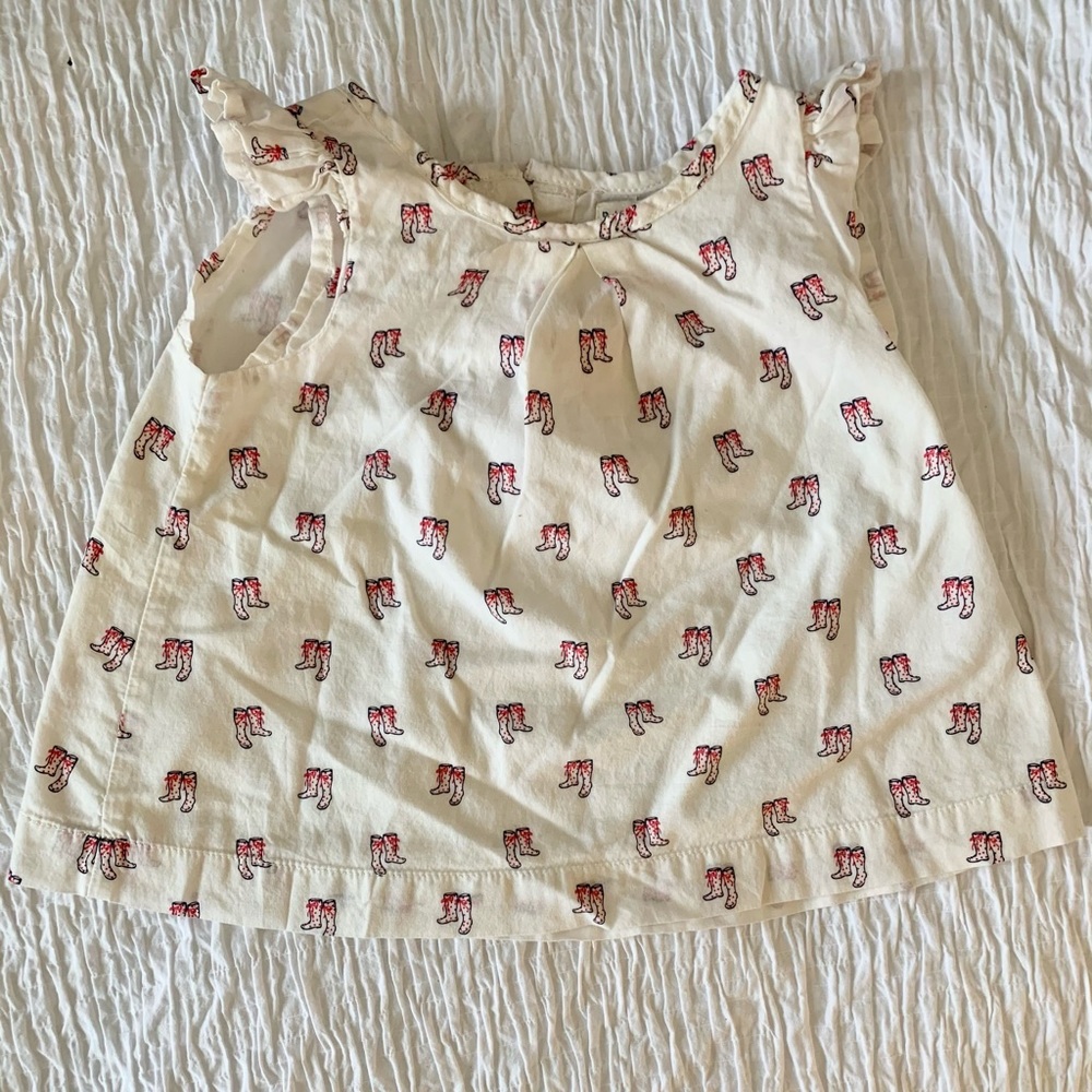 Paddington bear for a babyGap rainbow shirt